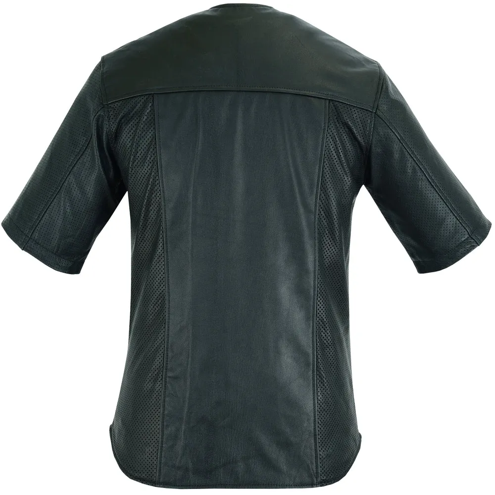 The 775 - Leather Baseball Motorcycle Shirt