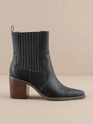 The Addison | Black Perfectly Paneled Western Boot