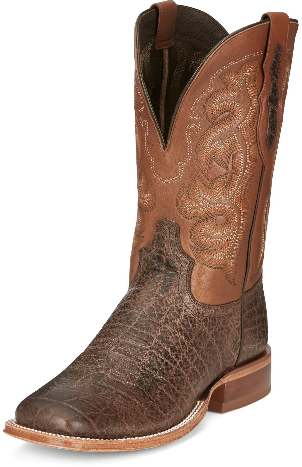 Tony Lama 11in Mens Cognac Rowel Leather Cowboy Boots