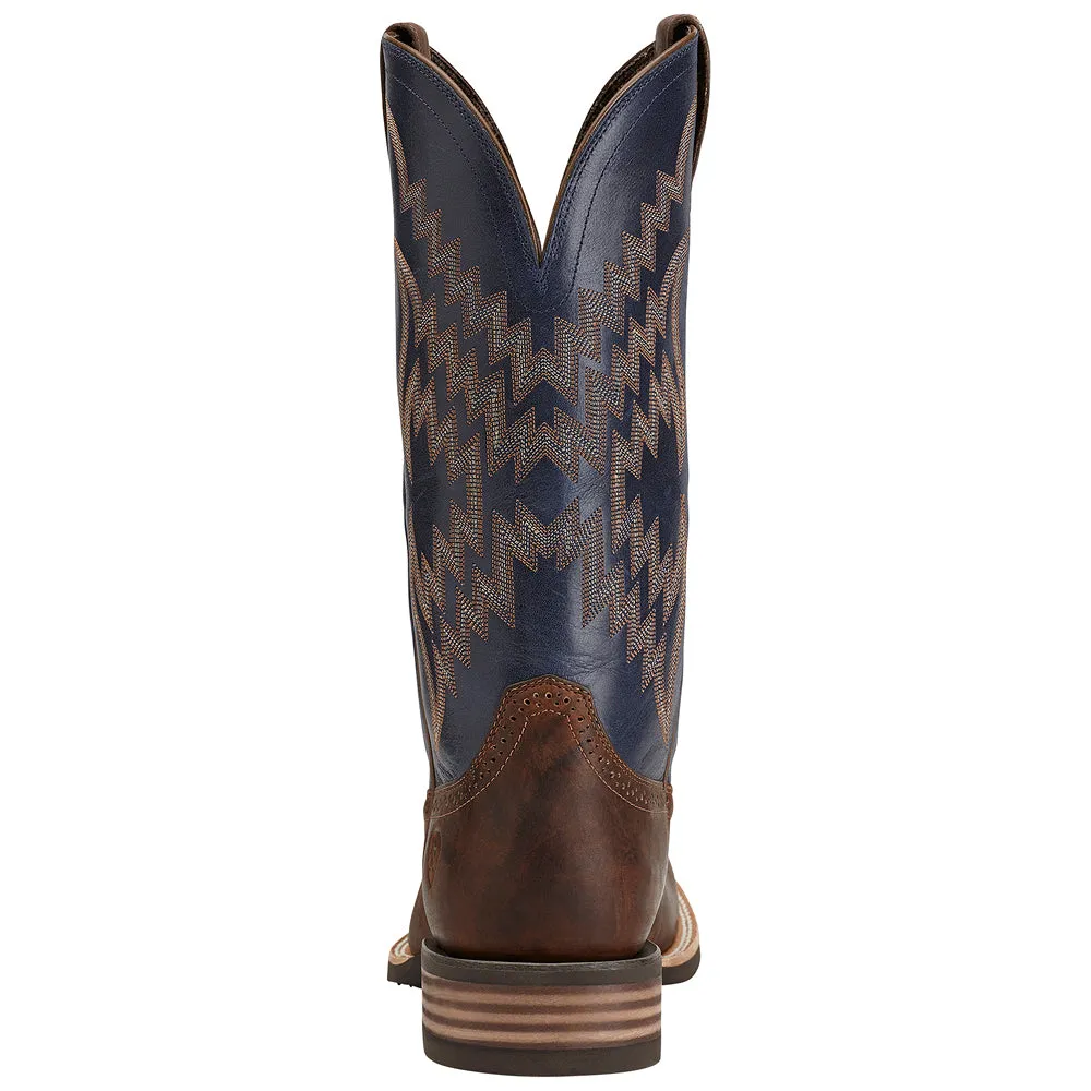 Tycoon Embroidered Square Toe Cowboy Boots