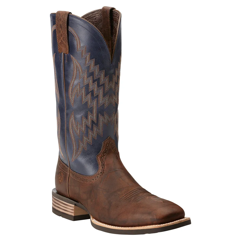 Tycoon Embroidered Square Toe Cowboy Boots