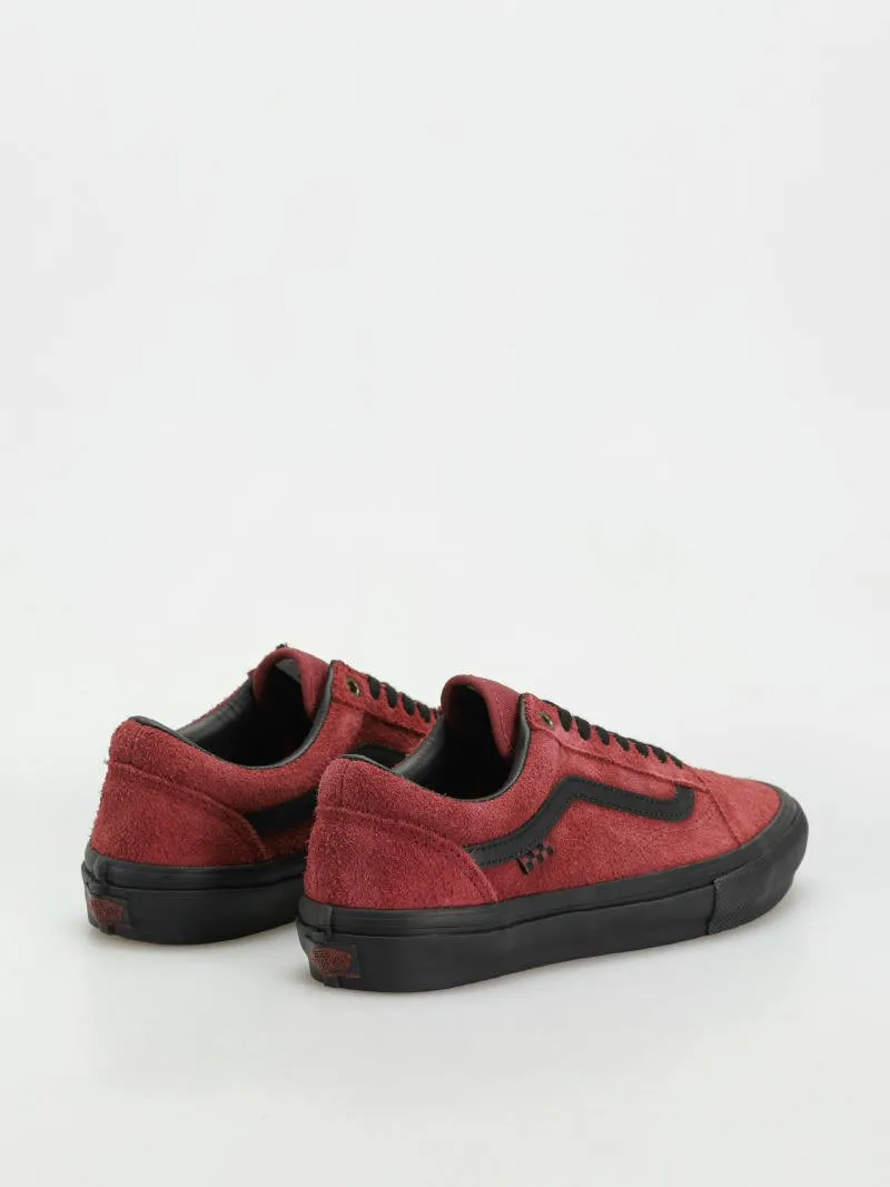 Vans Skate Old Skool - Hairy Suede Black / Burgundy