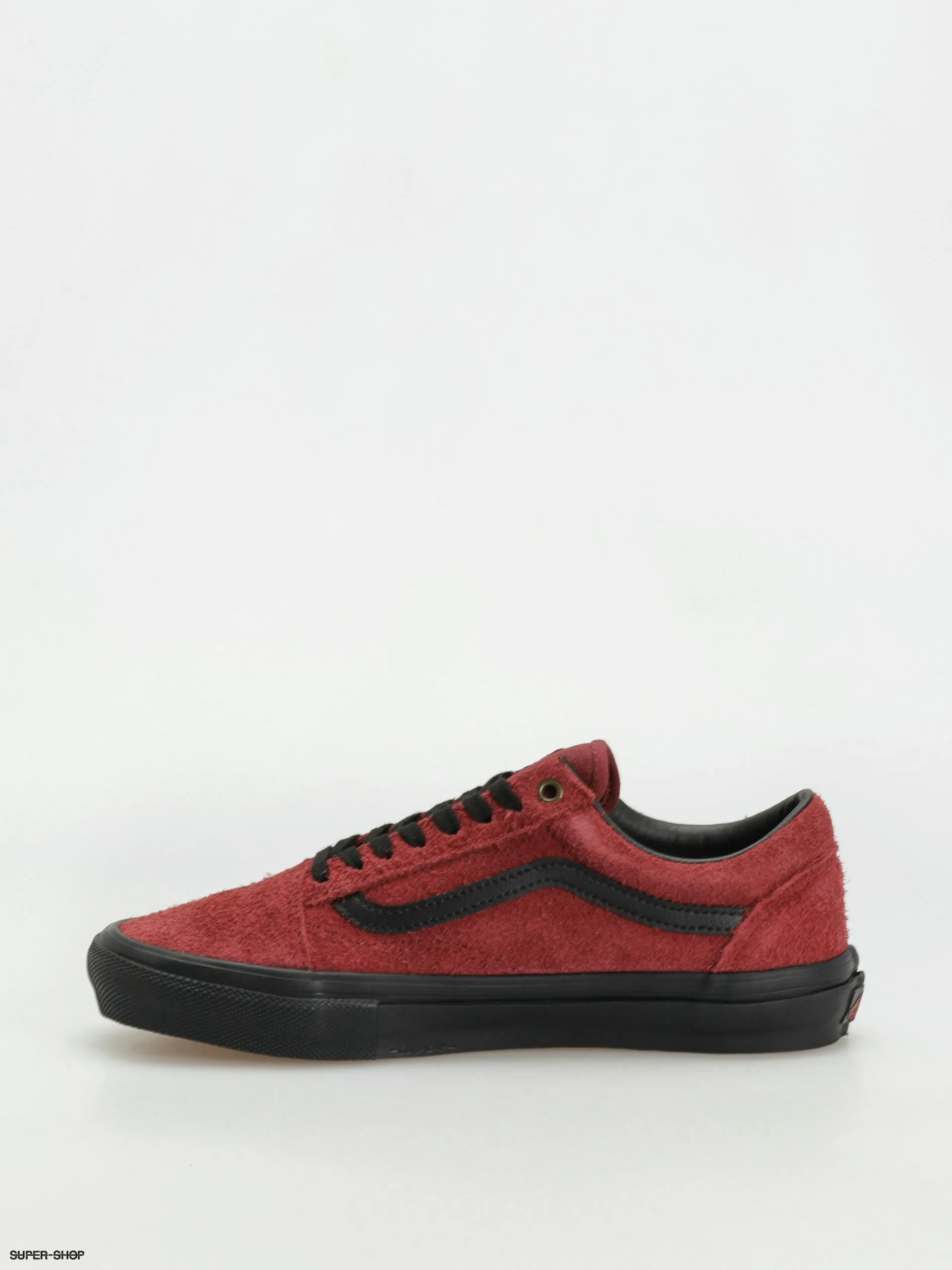 Vans Skate Old Skool - Hairy Suede Black / Burgundy