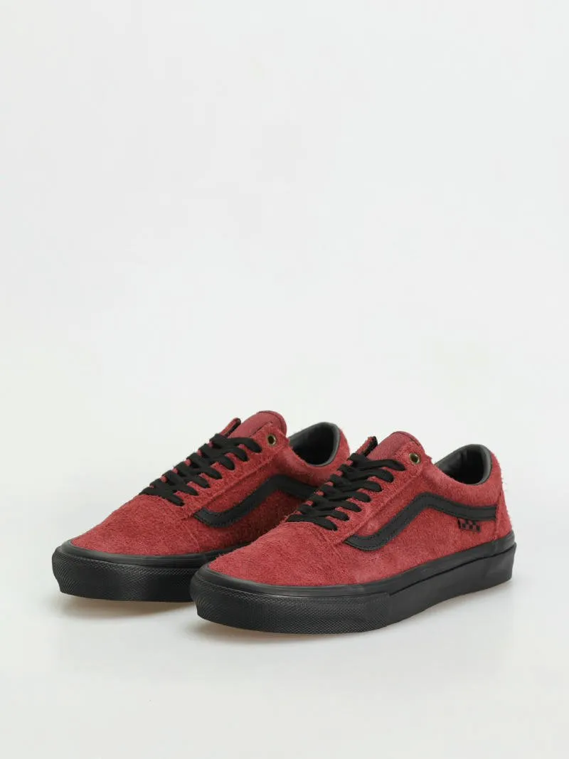 Vans Skate Old Skool - Hairy Suede Black / Burgundy