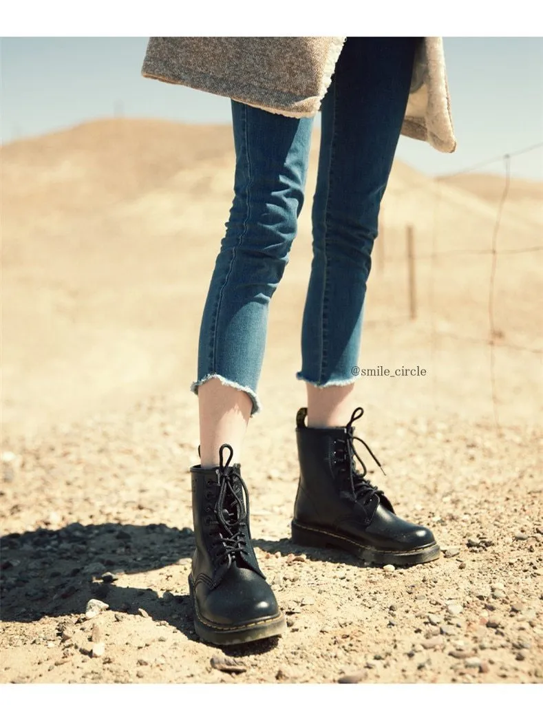 Winter Vintage Women Martin Combat Boots