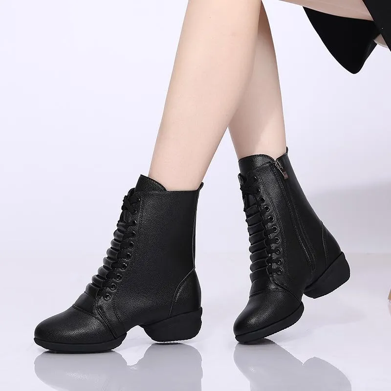 Women's Leatherette 1.5inch Heels Dance Shoes Dance Boots Jazz Dance Boots