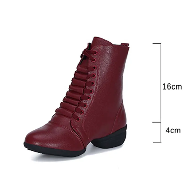 Women's Leatherette 1.5inch Heels Dance Shoes Dance Boots Jazz Dance Boots